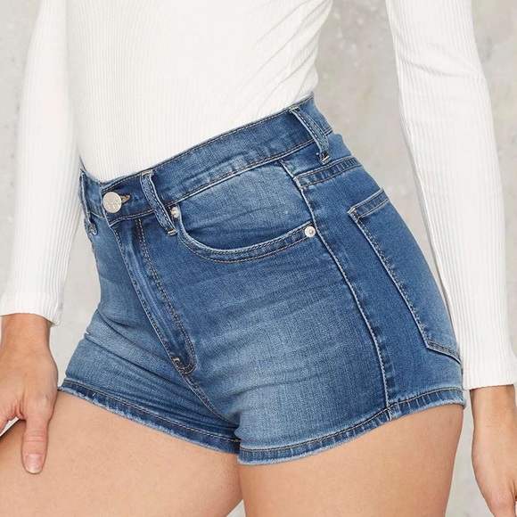 Zee Gee Why High Waisted Denim Shorts - Picture 4 of 6